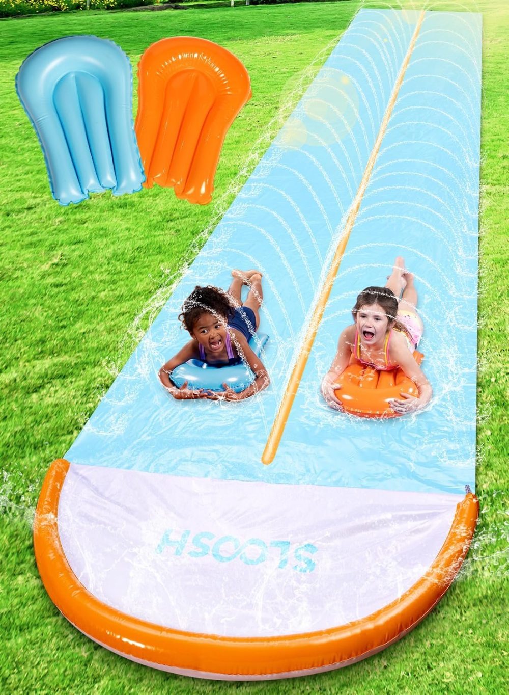 Double Lane Lawn Water Slide
